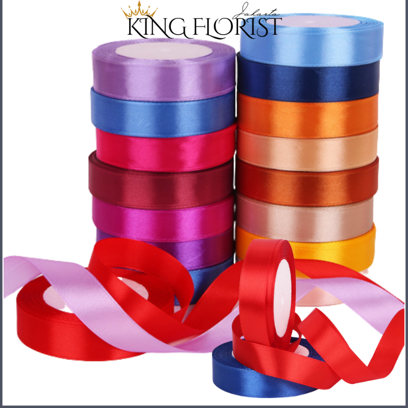 

Pita Satin 2CM Buket Bouquet Bunga Dekorasi / Pita Kado Per ROLL PT01