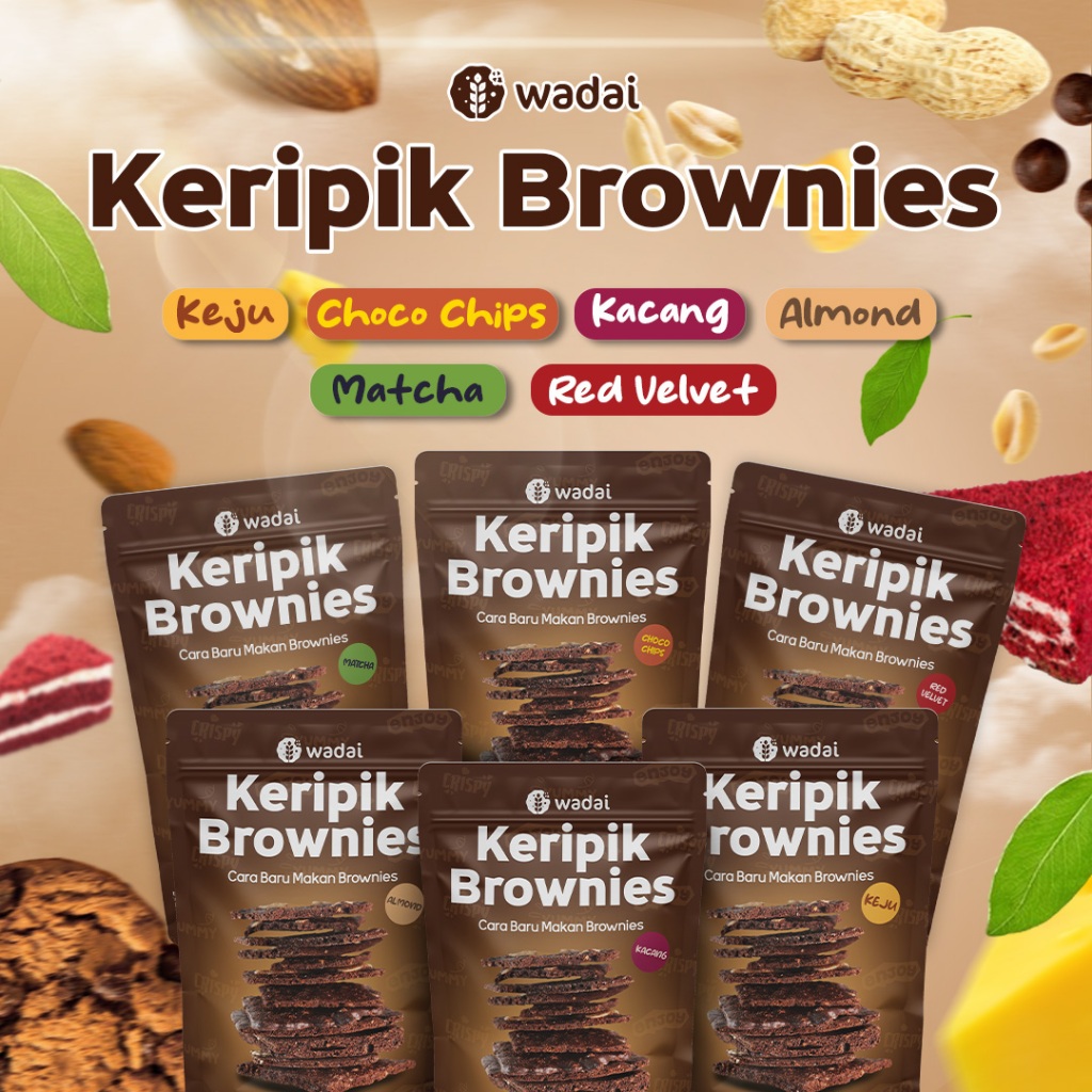 

Cemilan Kue Kering Wadai Keripik Brownies Murah Bisa COD