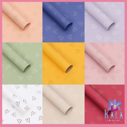 

Kertas Buket Bunga Love Korean Cellophane Wrapping / Kertas Bunga Buket Motif Love Garis KB6130