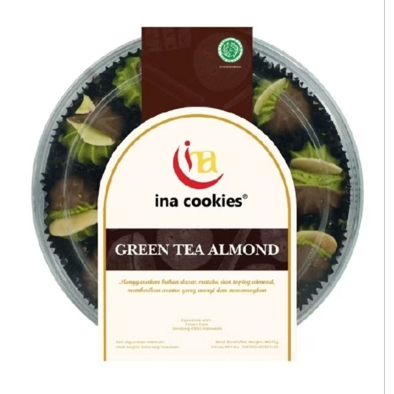 

ina cookies varian GREEN TEA ALMOND (ONLY JABODETABEK INSTANT SEND)