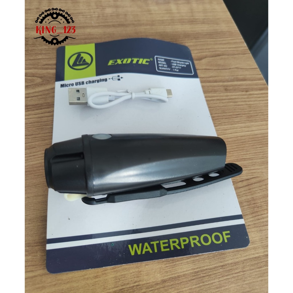 Lampu Senter Sepeda Safety Light LED Cas Charger USB Aksesoris Sepeda MTB Gunung Lipat CTB Anti Air