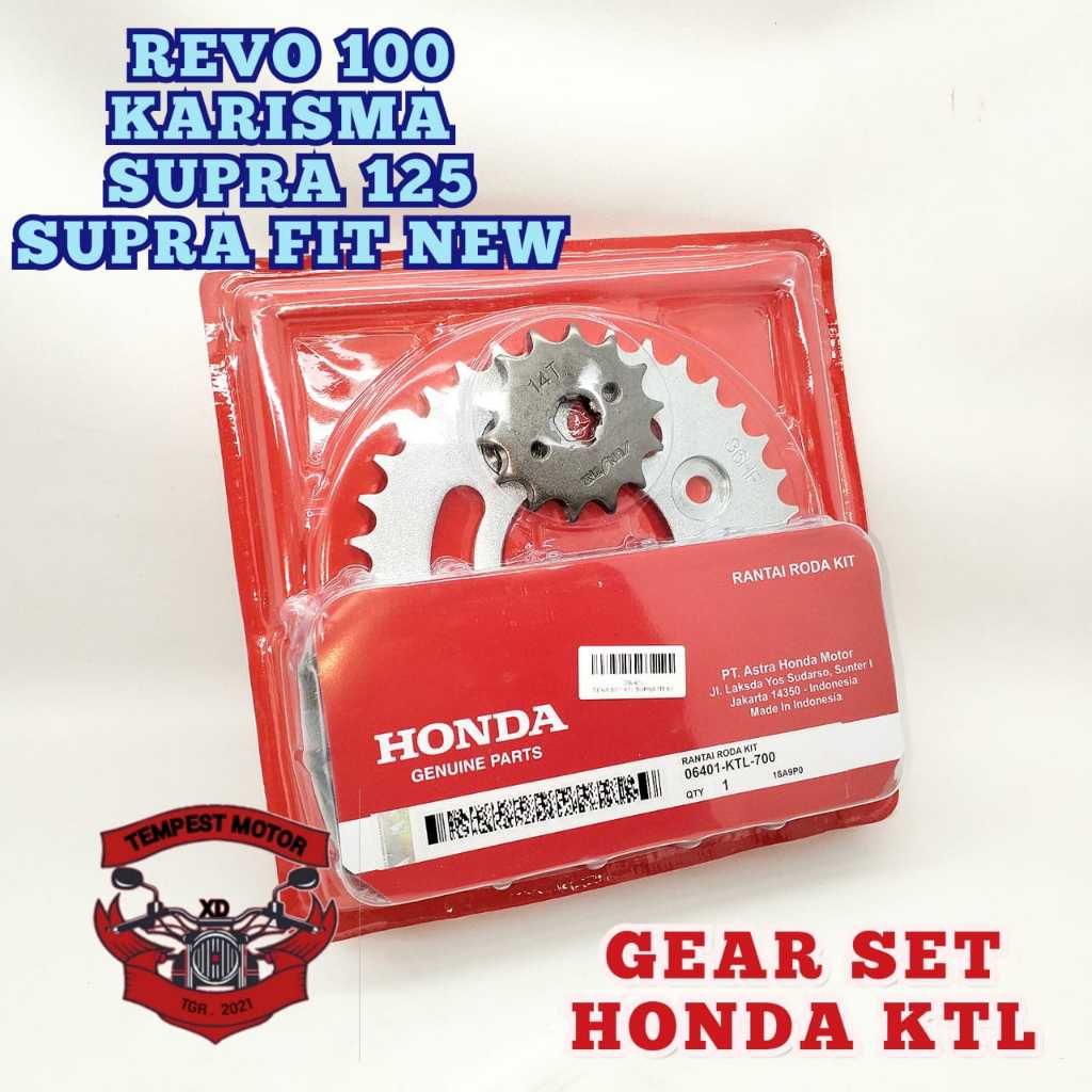GIR GEAR SET KARISMA GEAR SET HONDA KTL GER RANTAI SUPRA 125 SUPRA FIT NEW GIR SET ORI REVO 100