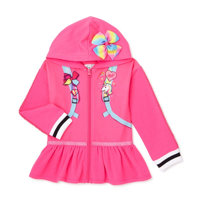 Jojo Siwa Sequin Costume Hoodie with 3D Bow and Backpack Size M 7-8T