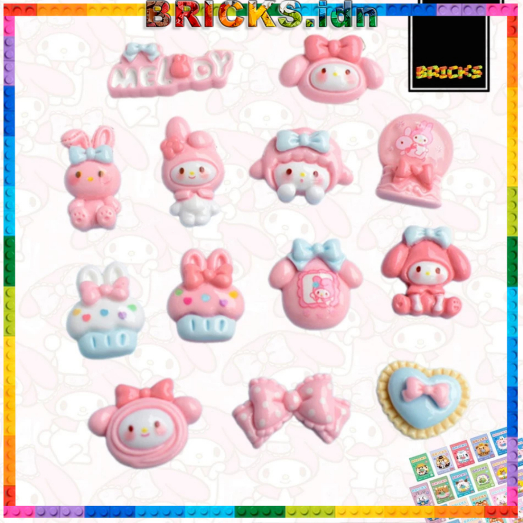 

Resin Clay Stiker 3D Melody DIY Lucu Cartoon Buat Decor Dompet Casing Botol 3D-015 Bricks