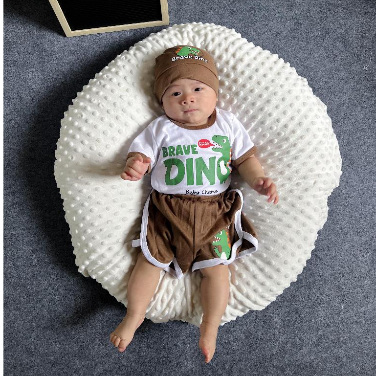 Baju Bayi Laki-Laki 0 - 6  Bulan  One set Topi