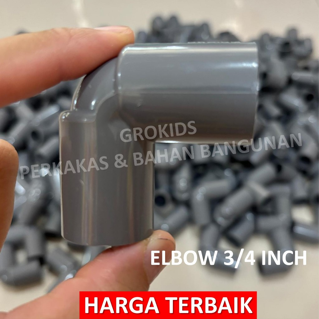 Rucika Elbow / Knee 3/4" inch PVC | Sambungan Pipa 3/4 inch Rucika
