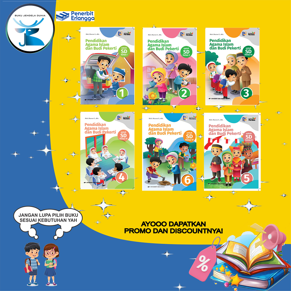 BUKU ERLANGGA PEND. AGAMA ISLAM & BUDI PEKERTI SD KELAS 1 - 6