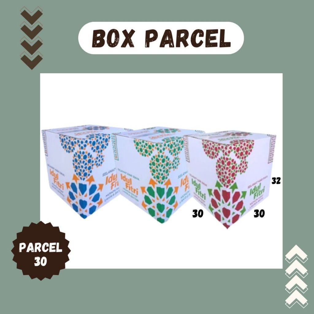 

Box 30x30x32 Kardus Packing/Parcel Lebaran/Dus Lebaran/idul Fitri/Kardus Paket sembako/hampers/eid mubarak/oleh oleh/Polos/Motif