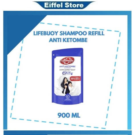 Lifebuoy Shampoo Refill Anti Dandruff 900 ml / Lifebuoy Shampoo Kuat & Berkilau 900 ml (Shampoo Mura