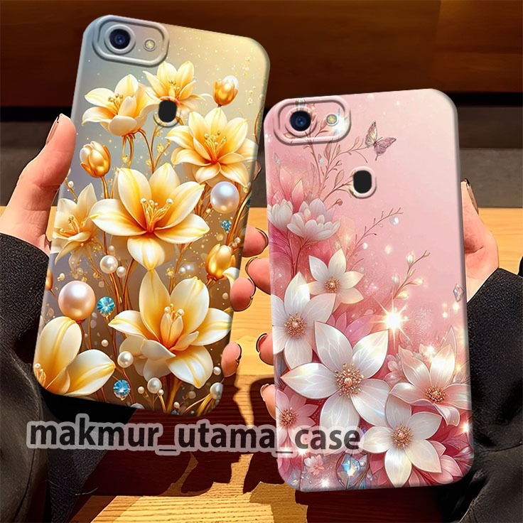 Casing Silikon Oppo F5 Oppo F5 Youth Oppo F9 Oppo F9 Pro Realme 2 Realme 2 Pro Motif Flower Cantik -