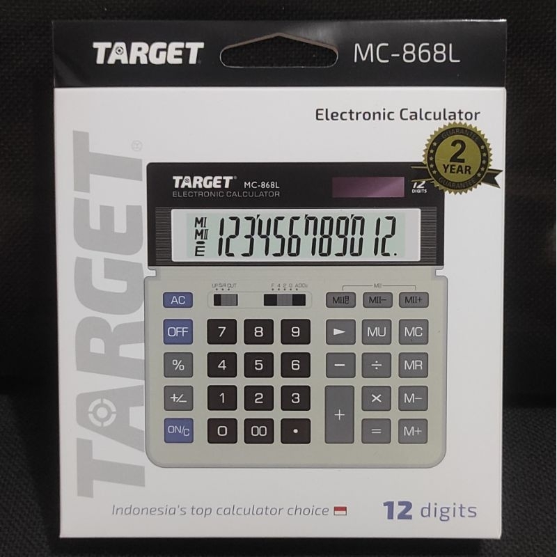

Kalkulator 12 Digit Target MC 868 Putih ORI Mirip Citizen SDC 868