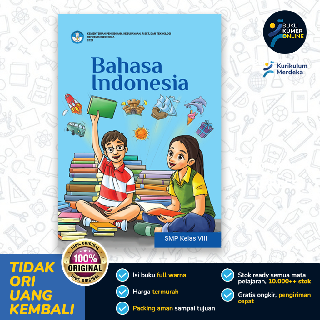 Buku Bahasa Indonesia Kelas 8 SMP - Buku Paket Siswa - Kurikulum Merdeka