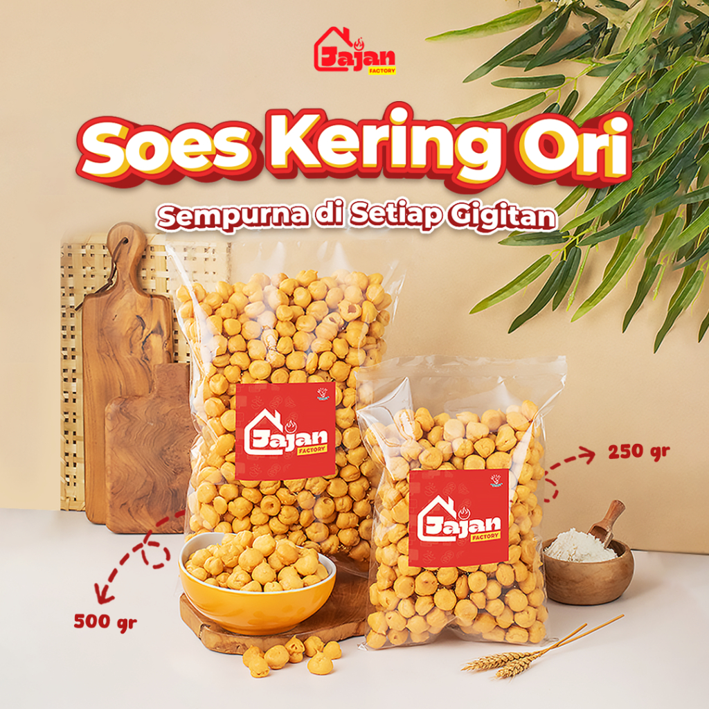 

Soes Kering Original Mentega 250 gram / 500 gram Cemilan Snack Gurih Camilan Kiloan Jajan Murah