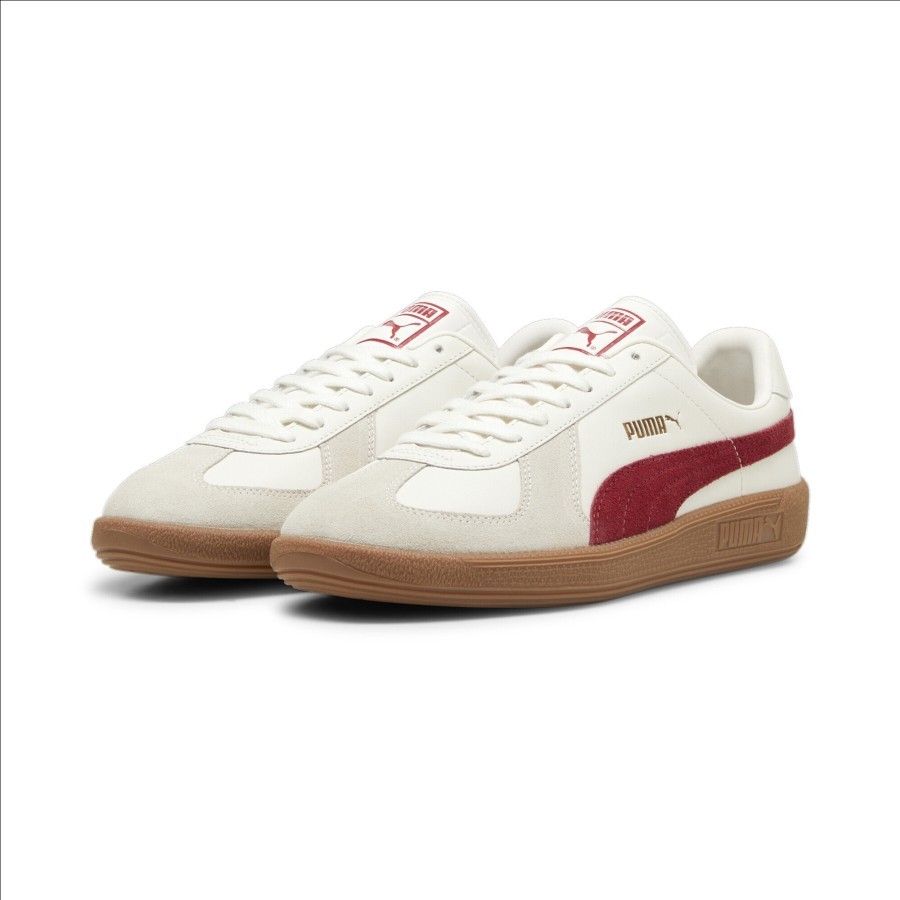 Sepatu Casual Pria PUMA Army Trainer Warm White-Intense Red 386607 18