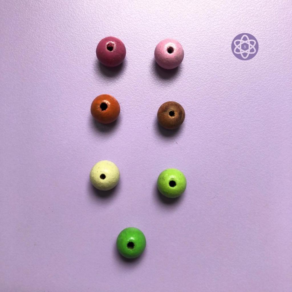 10 GR Manik kayu warna warni 8mm