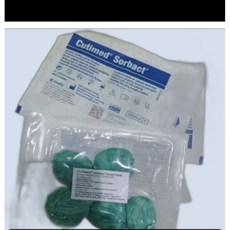 cutimed sorbact tupfer round swab modern dressing perawatan luka