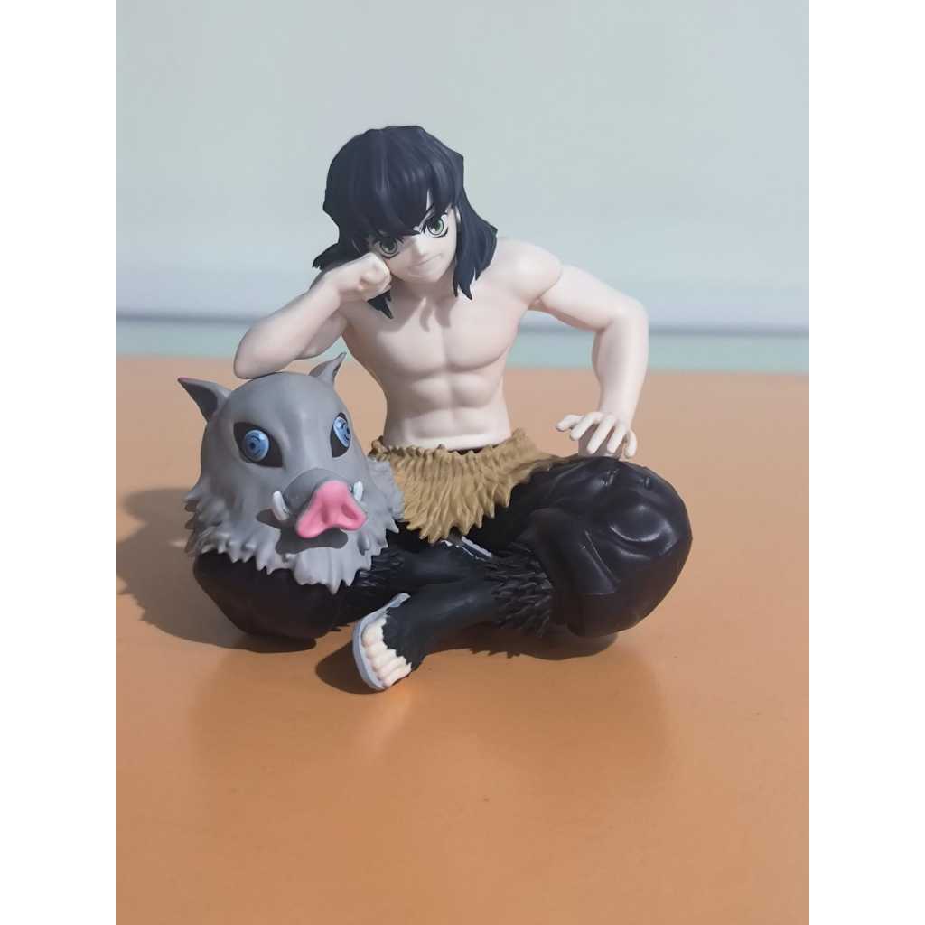 Suwarasetai Real Kimetsu no Yaiba Gashapon Figure - Inosuke