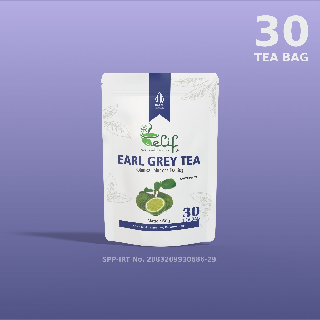 

ELIF TEA AND TISANE Earl Grey Tea | Teh Earl Grey | 30 Tea Bag