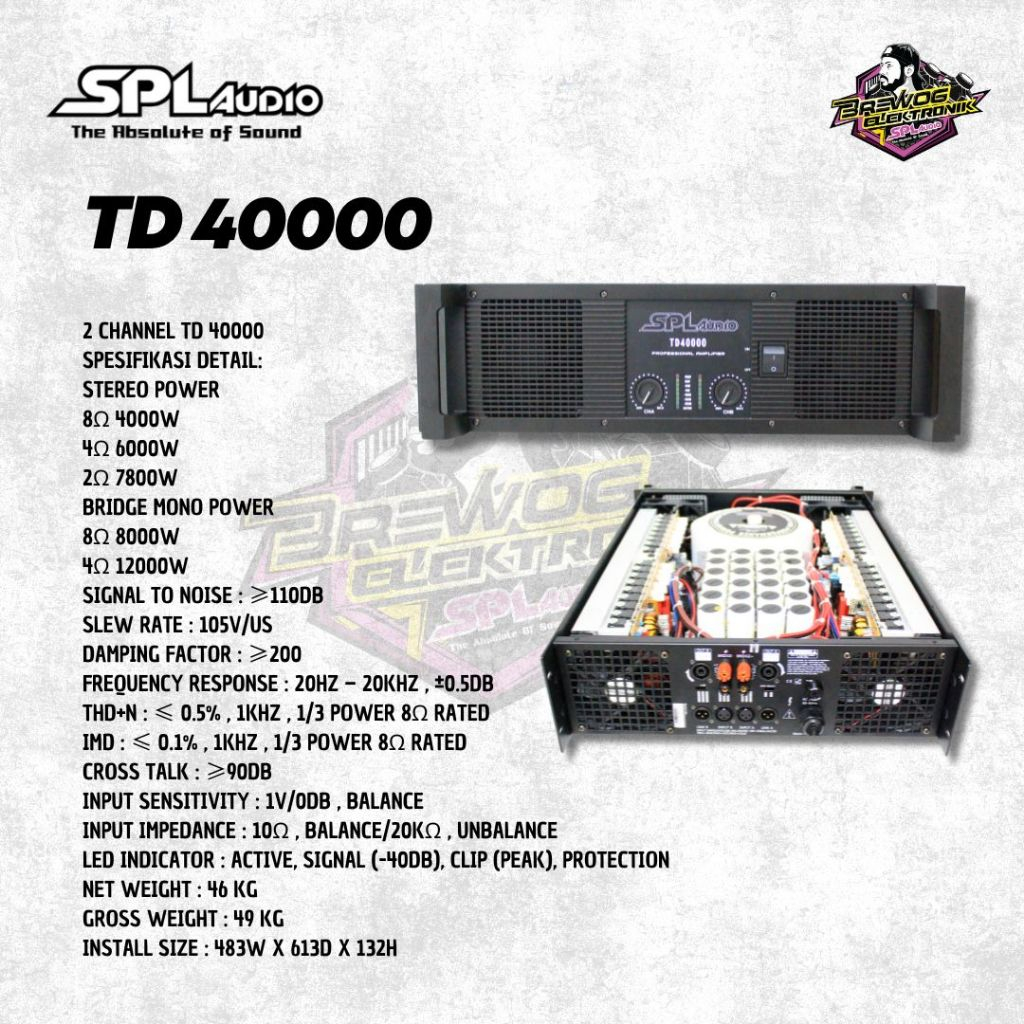 ORIGINAL PRODUK BREWOG SPL AUDIO TD40000