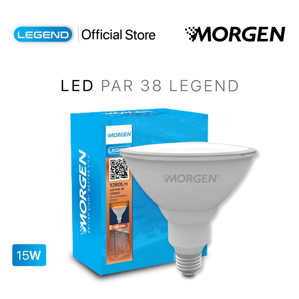 MORGEN Lampu LED PAR38 LEGEND SERIES Lampu Sorot 15W E27 MG-LPAR38B2015 / PAR38 / LAMPU SOROT / LAMP