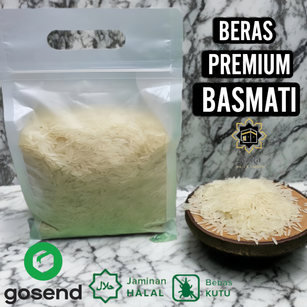 

BERAS PREMIUM BASMATI // BERAS KHAS PAKISTAN DAN INDIA 500Gram & 1 Kg