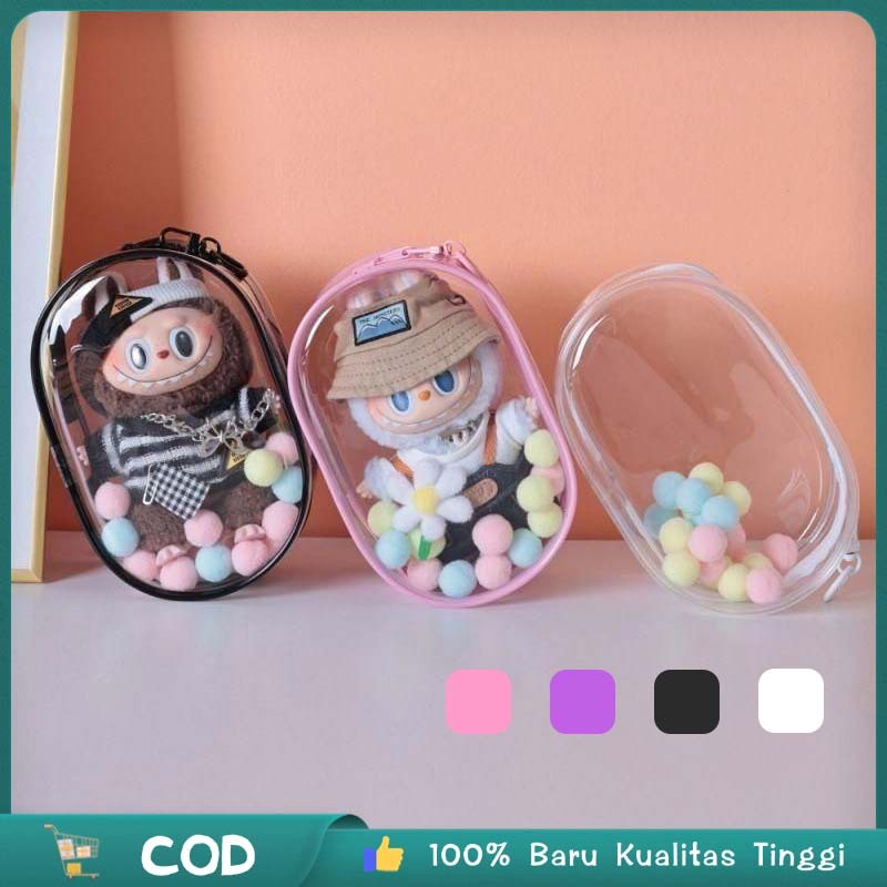 Pouch Doll 17 Cm Pvc Pouch Boneka Pouch Mini Labubu  Boneka Kotak Buta Pouch