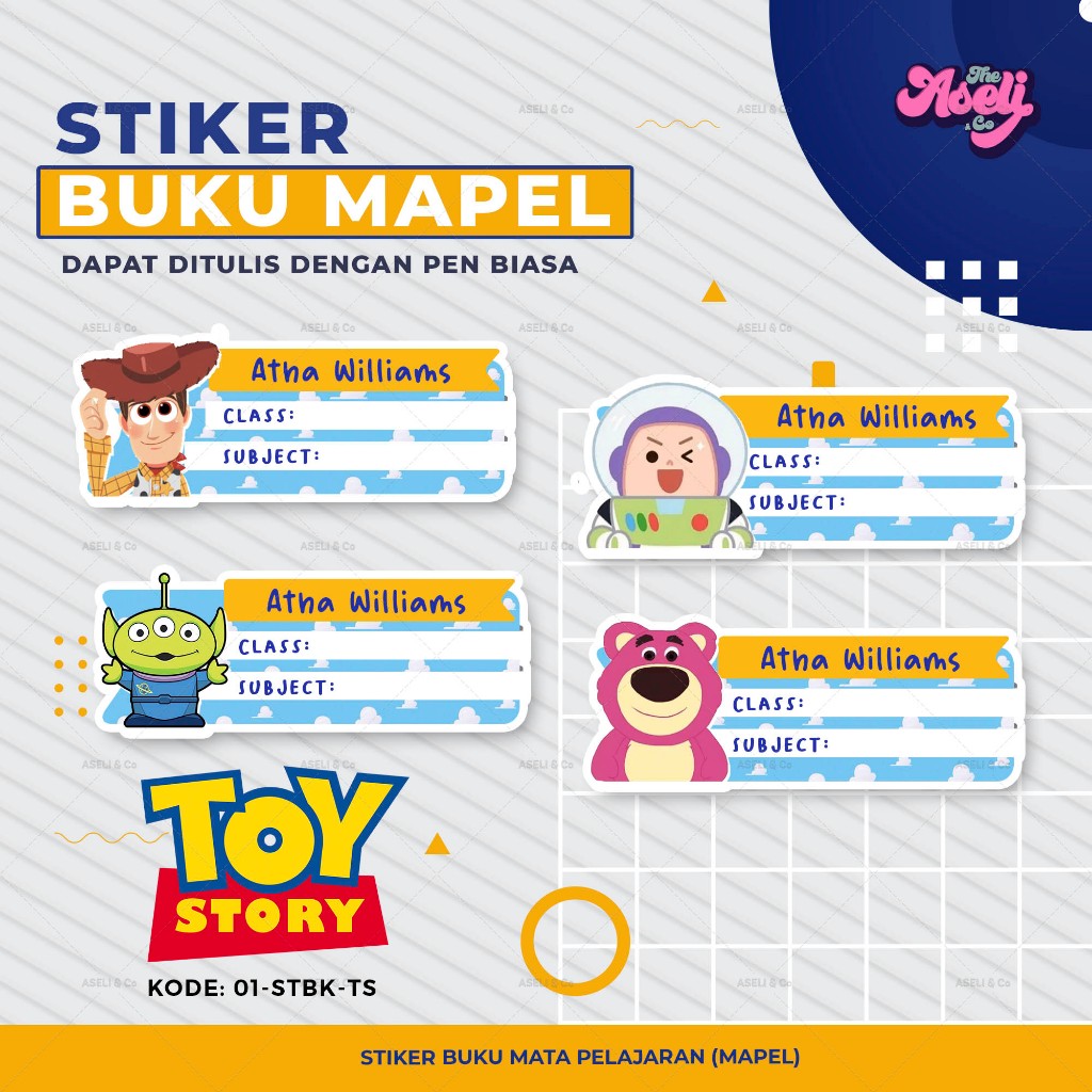 

Stiker label buku pelajaran anak
