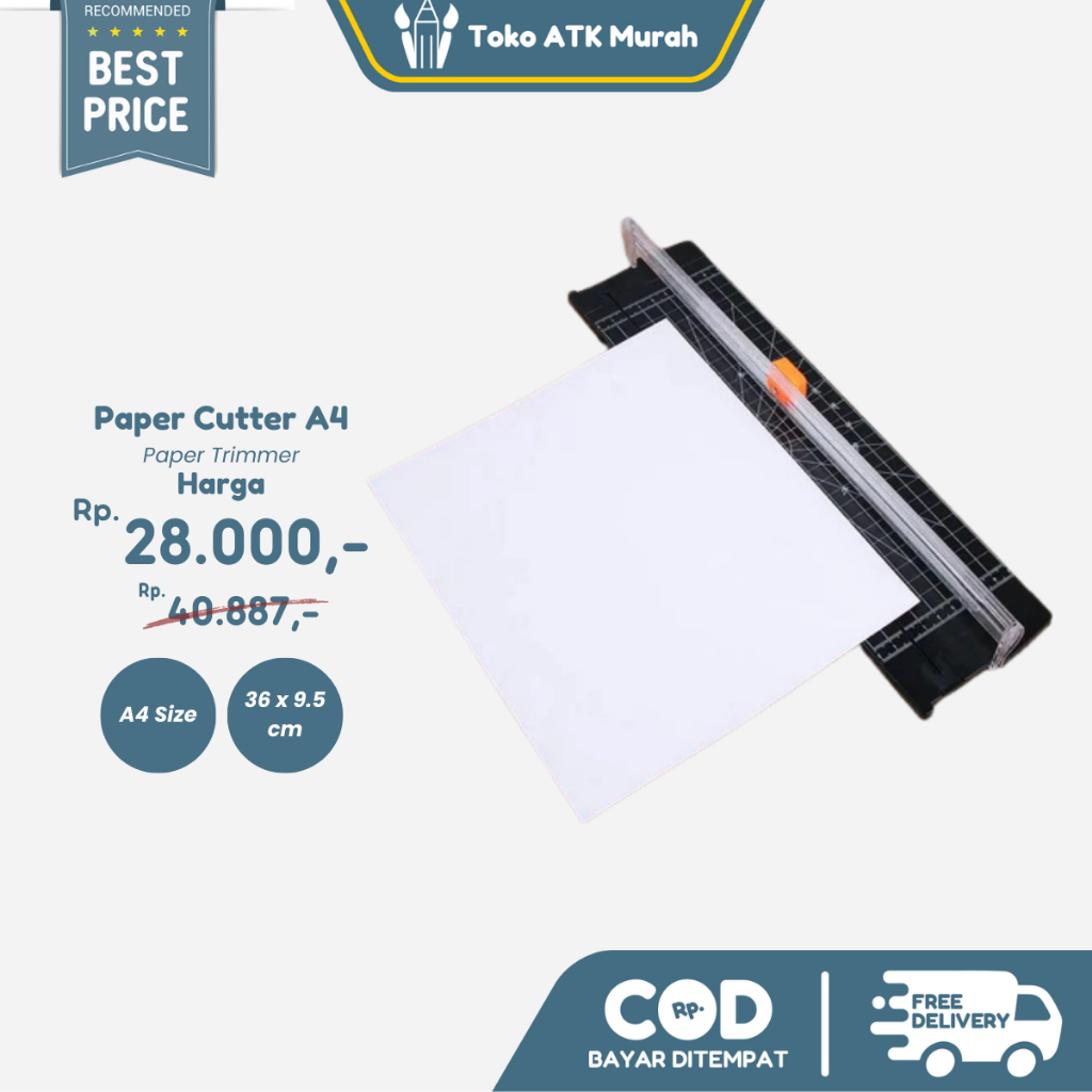 

Paper Trimmer Cutter Portable Alat Pemotong Kertas A4