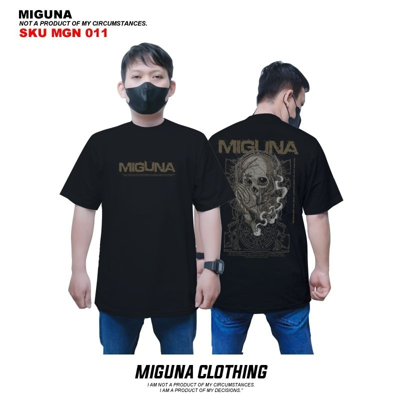 MIGUNA Pakaian Pria Atasan Kaos HITAM MGN 011