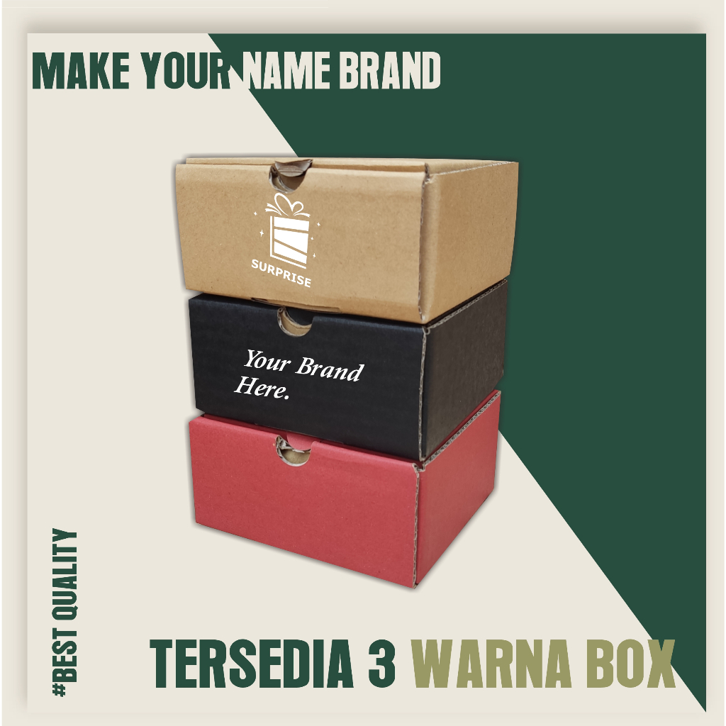 

Custom Sablon Box Hampers 12x12x5 cm B-FLUTE 1 Warna