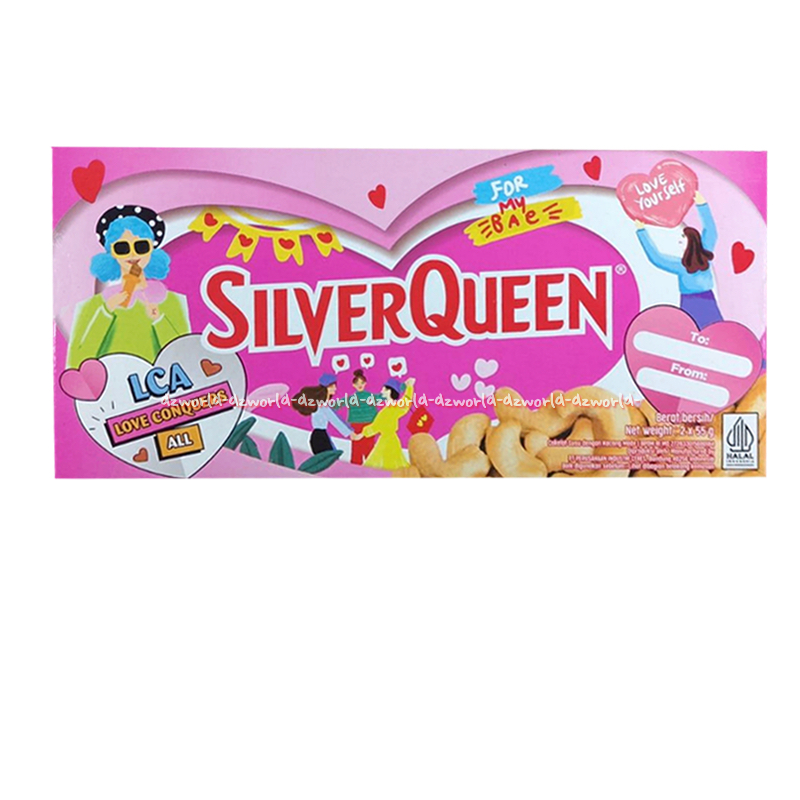 

Silverqueen 2x55gr Chocolate Coklat Silver Queen Edisi Valentine Edisi Kasih Sayang Cokelat