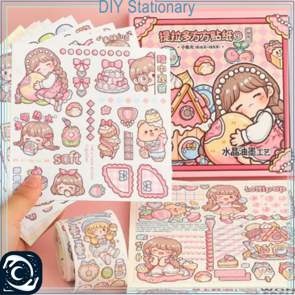 

Stiker Pack Dodogirl Edisi SNACK GIRL CANDY GIRL DIY Dekor Sticker Journaling Notebook Cute TLD139