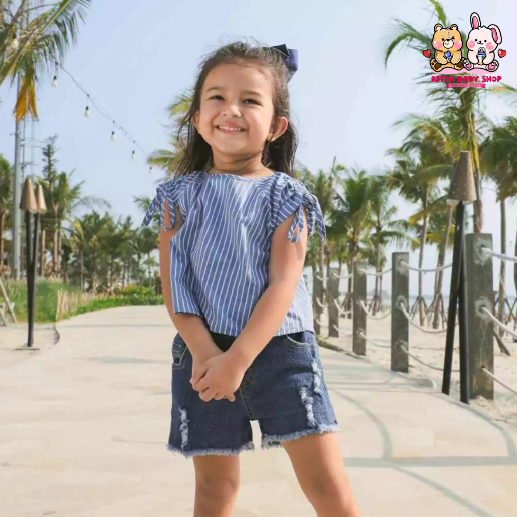 Ziel Kids - Riri Crop Top / Atasan Anak Perempuan / Crop Top / Baju Perempuan / Fashion Anak