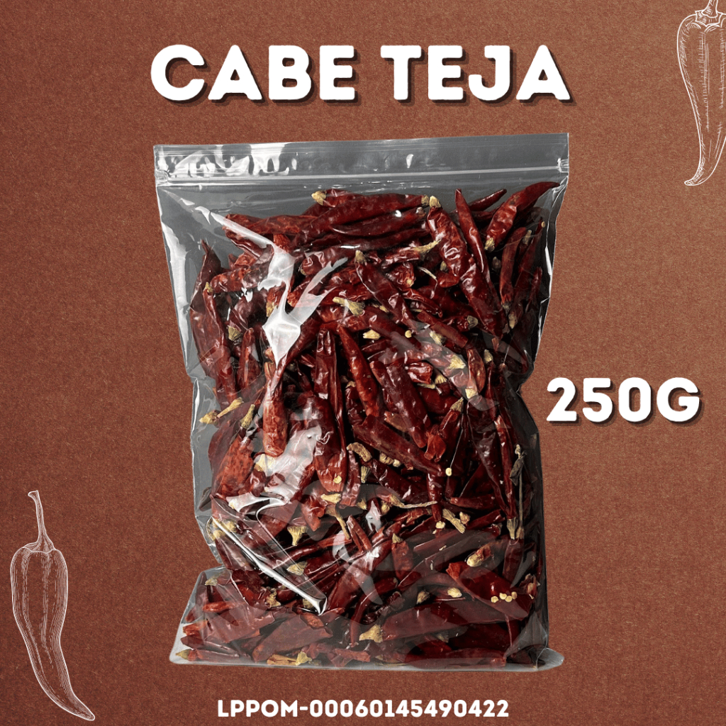 

Cabe Teja Cabe Kering 250 GR Tanpa Tankai