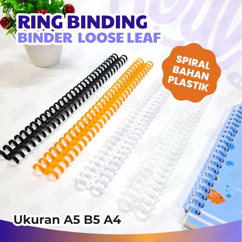 

Ring Binder DIY Spiral Binder/loose leaf Binding Strip 30 Lubang Untuk Loose-leaf paper A4 B5 A5