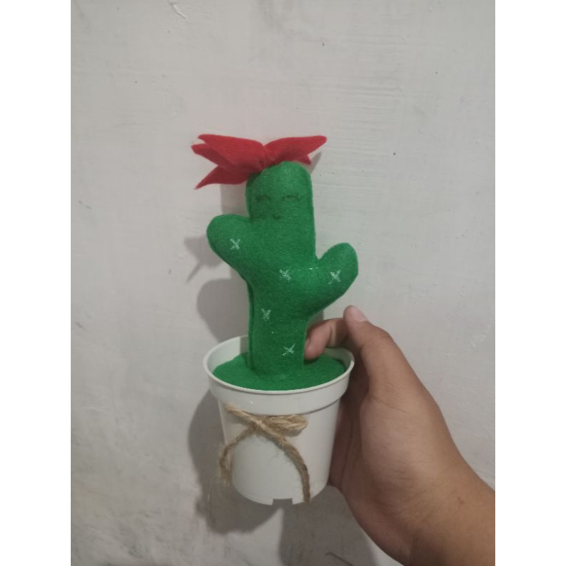 bunga kaktus bunga pot kaktus bunga flanel bunga kaktus dari flanel