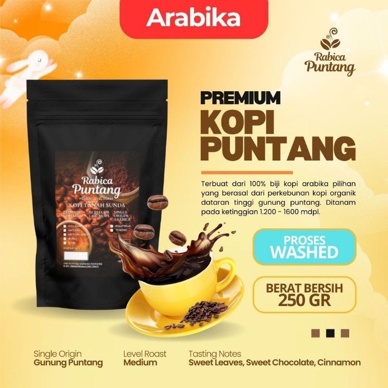 

Kopi Arabika Puntang Original Premium Full Washed 250 Gram