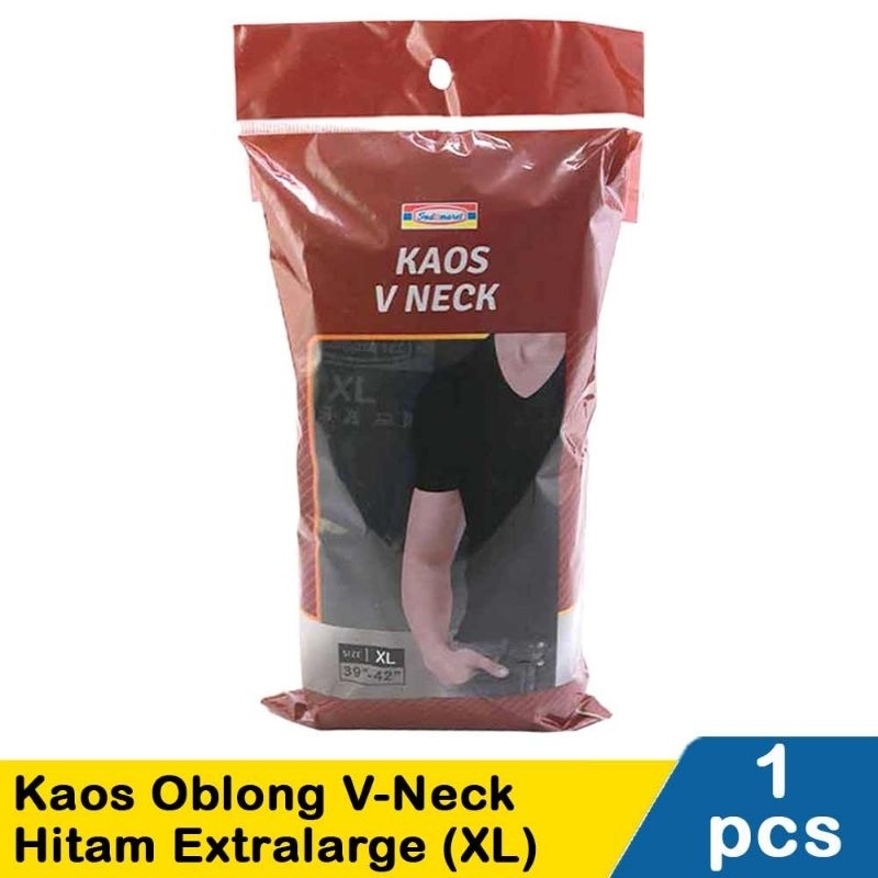 Indomaret Kaos Oblong V-Neck Hitam Xl