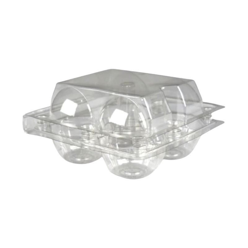 mika tray isi 4 kancing telur ayam telur bebek kemasan tray telur ayam negri telur bebek (25pcs)