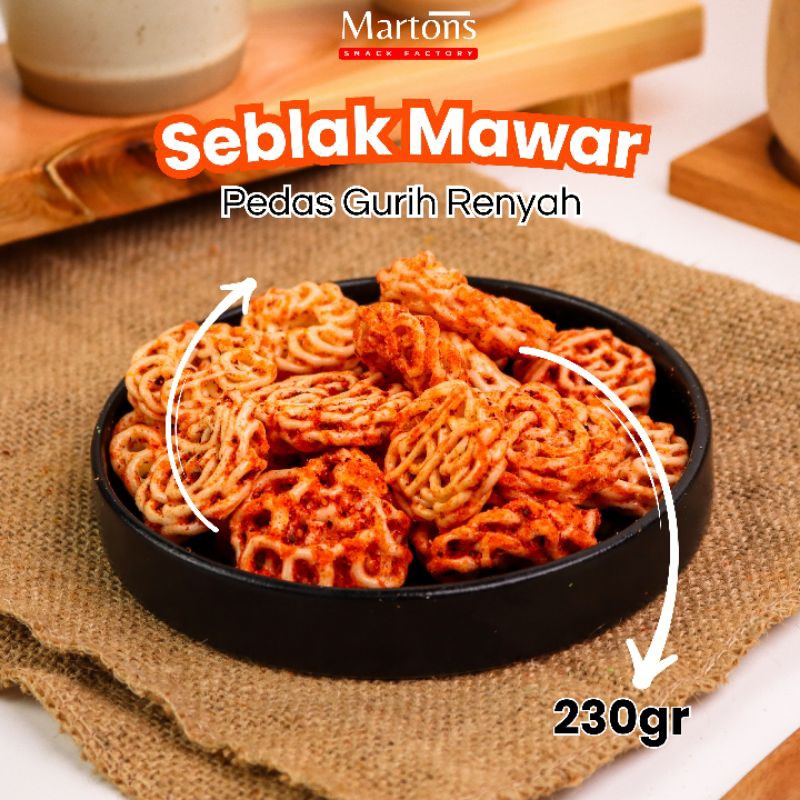 

Kerupuk Seblak Mawar Rafael Pedas 230gr Martons Snack