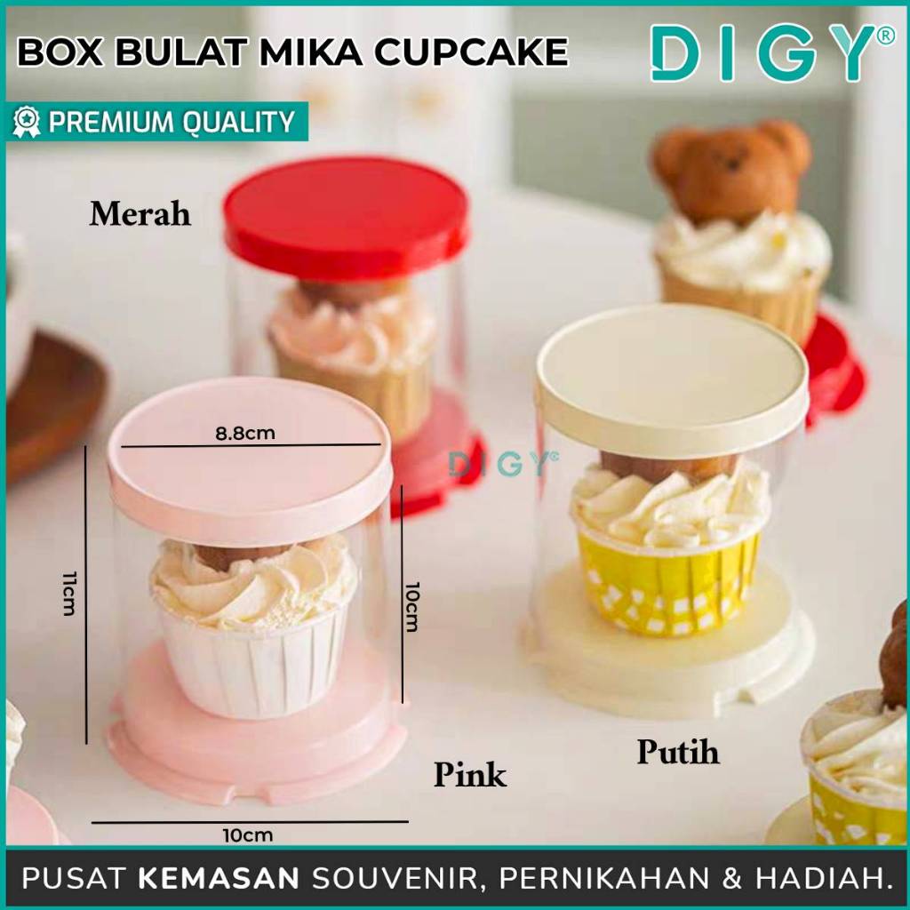 

Box Bulat Mika Cupcake / Box Kue Imlek / Mika Bulat Souvenir Kue CNY / Box Cupcake
