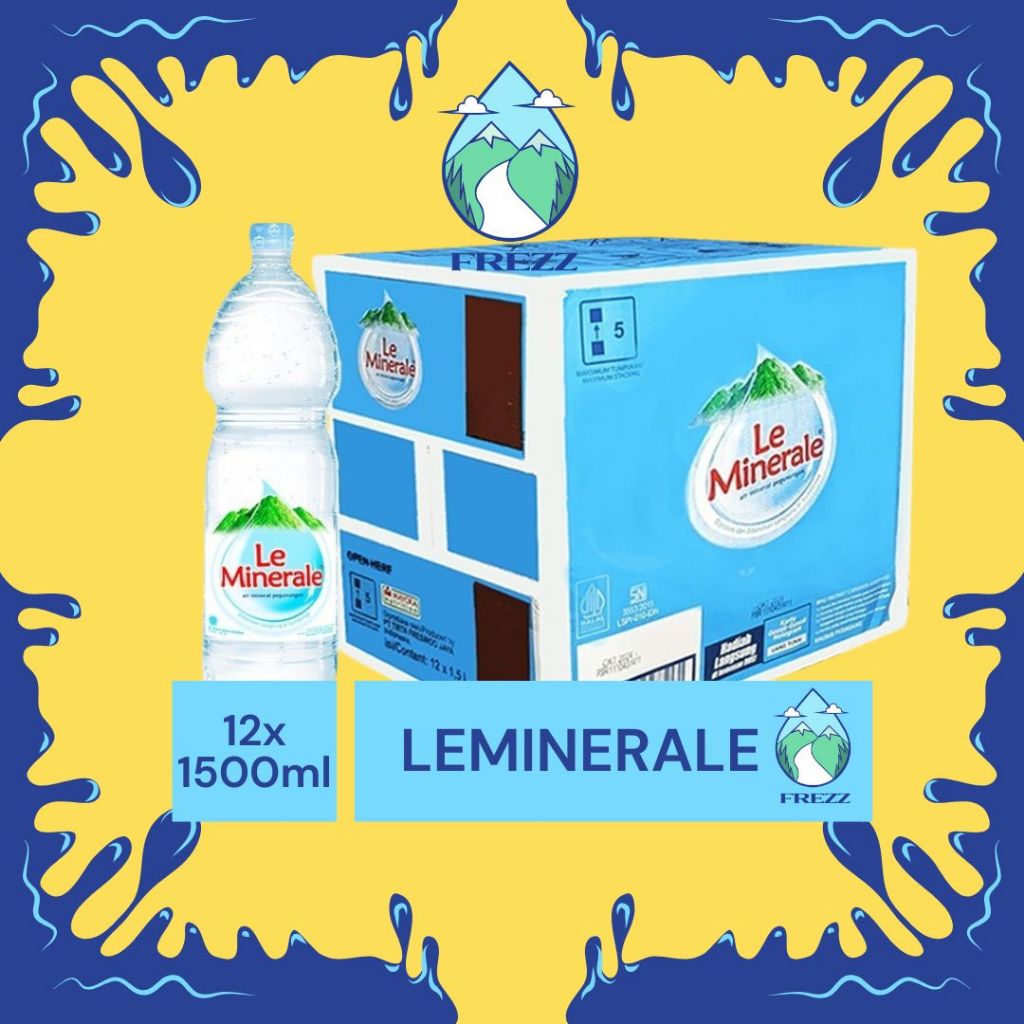 

(INSTANT) Le Minerale 1500ml DUS isi 12 botol Per Karton dan 600ml Isi 24 Pcs Per Karton - READY Lemineral Air Minum Kemasan Botol Minuman Kardus