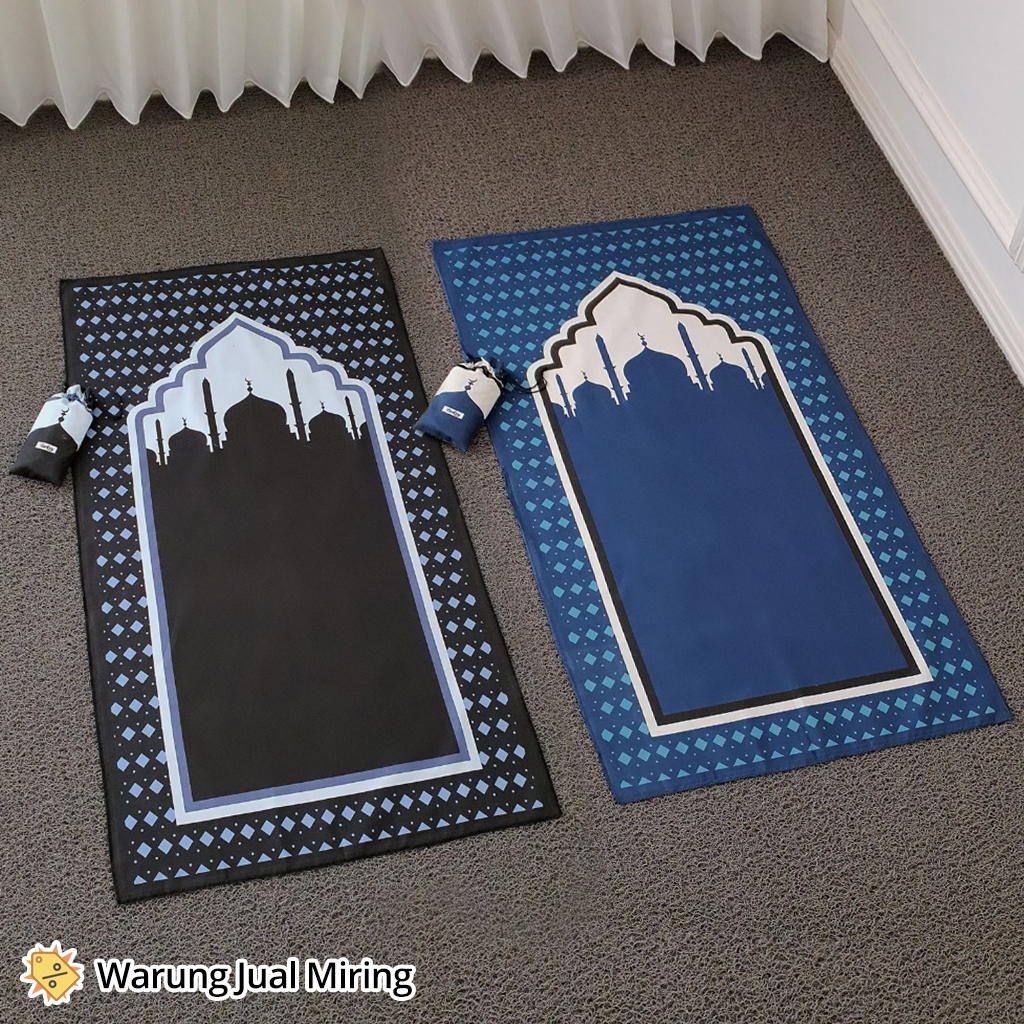 Sajadah Travel Saku Bilal Souvenir Traveling Kantong Mini Pouch Poch Dompet Serut Retsleting Sleting