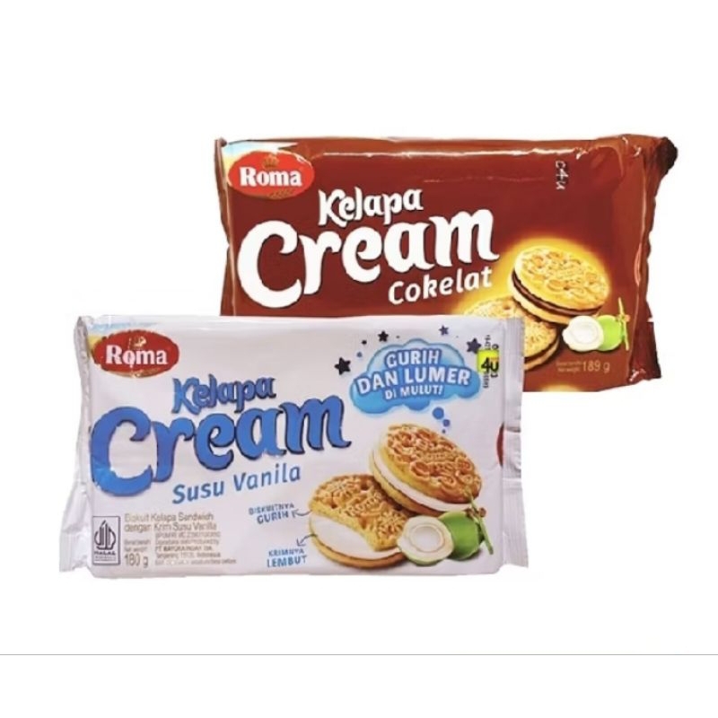 

Roma Cream Kelapa Cokelat/Vanilla