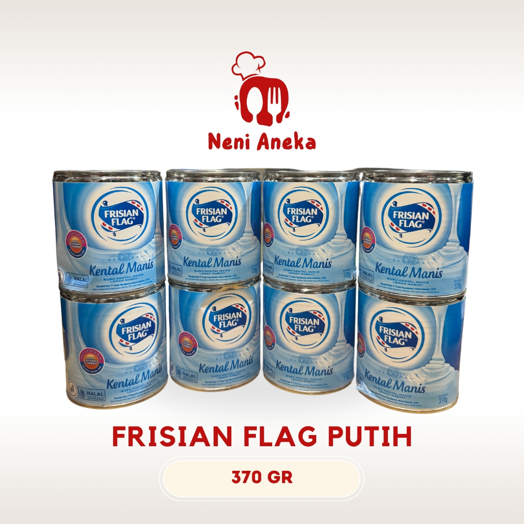 

Susu Kental Manis Frisian Flag Kaleng Putih - 370 gr / Susu Bendera