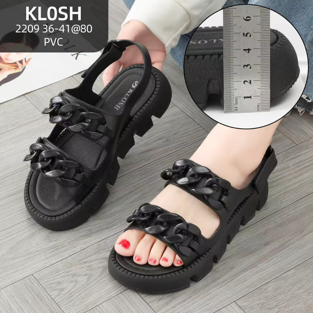 Sandal Wanita Kekinian Terbaru Karet Jelly Slop Tali Gunung Cewe Korean Style Import Murah