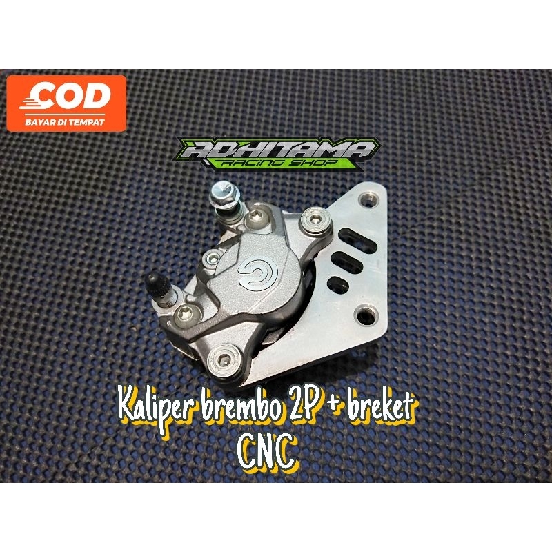 Flowbeeshop Breket Kaliper 2P Brembo, Ktc Pnp Mio/Jup/Fizr/Supra/Mx