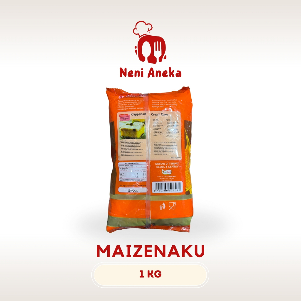 

ADY78 Maizenaku Kemasan Tepung Jagung - 1Kg