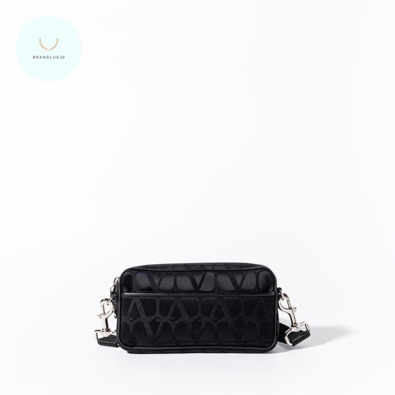 Valentino Mini toile iconographe shoulder bag technical fabric Black