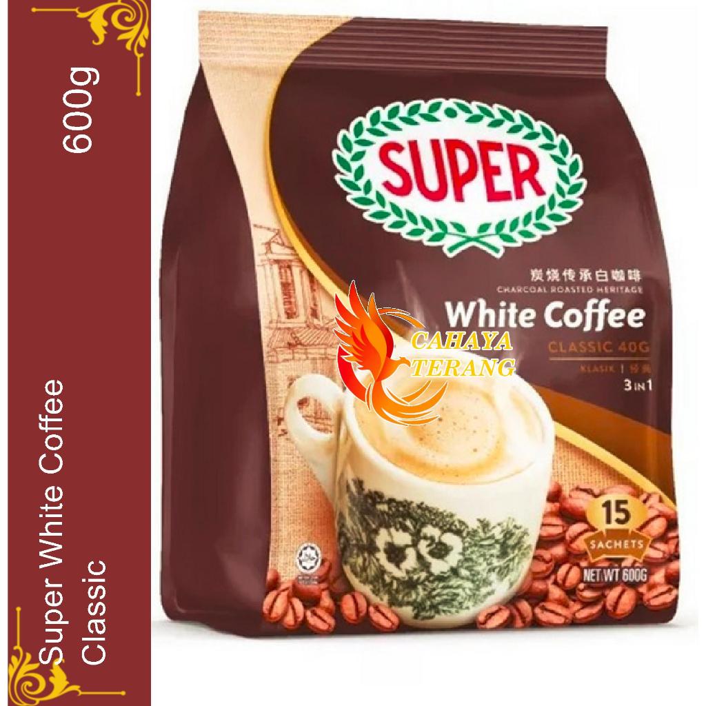 

Super White Coffee Classic 15sachet / Charcoal Roasted Coffee 600g Kopi Klasik 3in1 600 gram